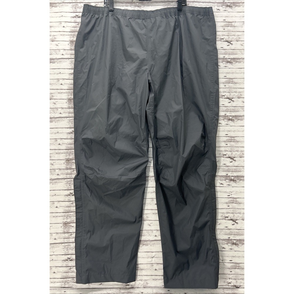 Orvis Encounter Fishing Rain Pants Waterproof Gray Nylon Men's 2XL Elastic Waist